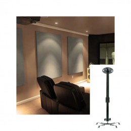 Detalle de Soporte de Proyector Data Show Extensible 10kg Universal al techo o cielo Ecotek P101 bn