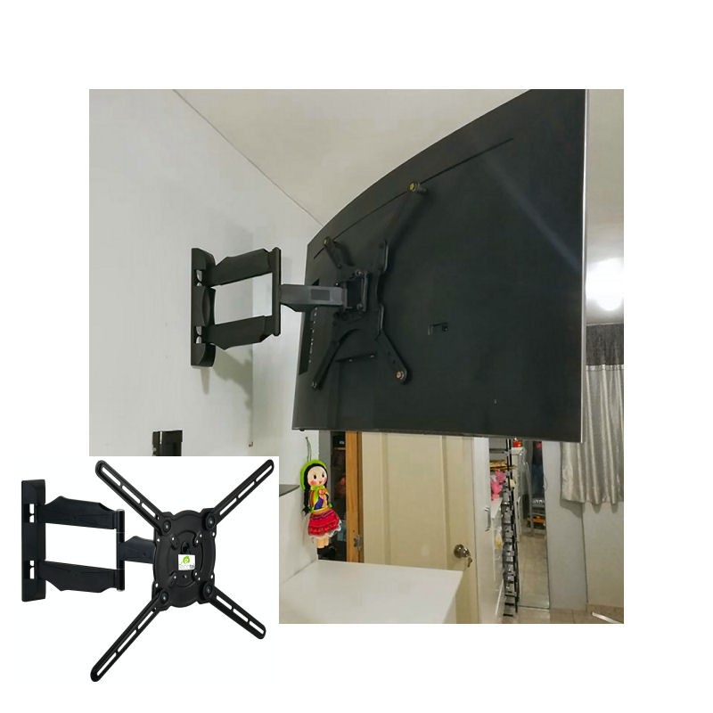 Vista trasera Soporte Pantalla TV 25 a 70 articulado Universal pantalla Curva Ecotek Vista trasera Soporte Pantalla TV 25 a 70 articulado Universal pantalla Curva Ecotek