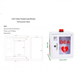 Detalles Cabina Metalica de Seguridad Simple para Desfibriladores